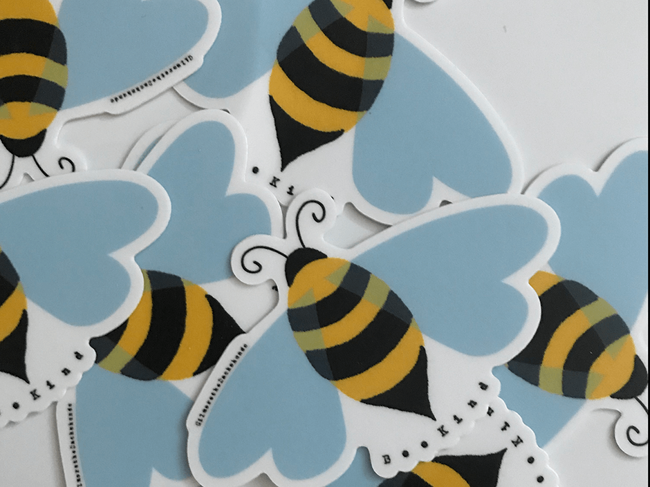 bee kind vinyl sticker