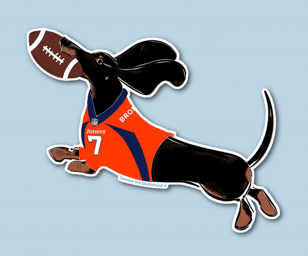 Gilmore the Dchshund © Dog with a football sticker