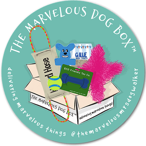 Gilmore & Friends sticker for box designed for the Mrs. Marvelous Dog Box ®