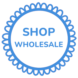 Gilmore and Friends blue and white shop wholesale button